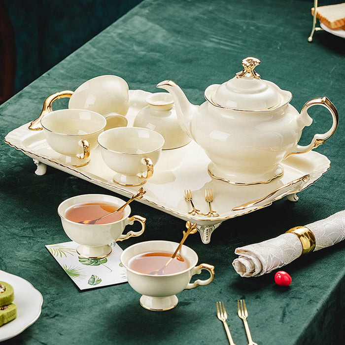 European Lvory Porcelain Tea Set